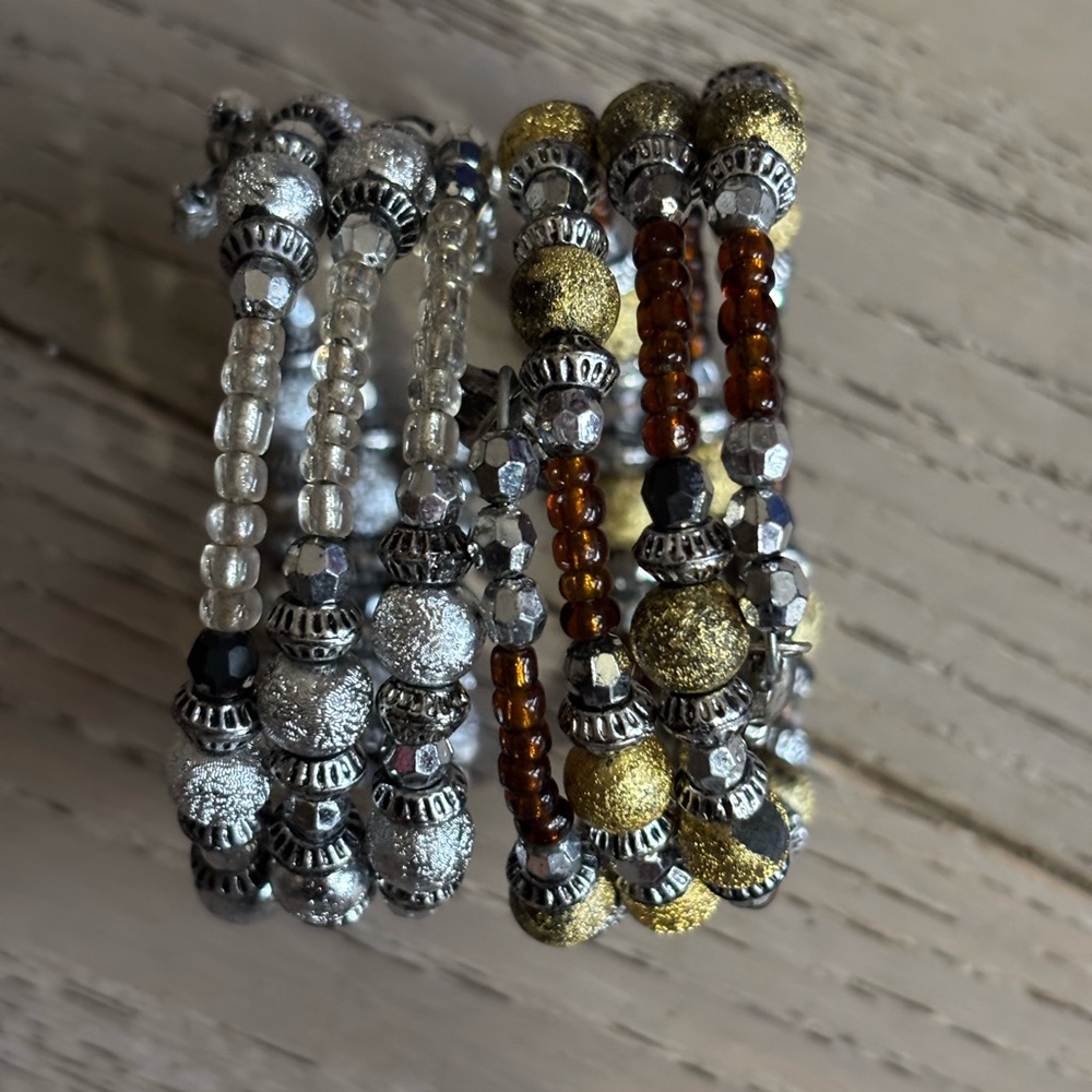 Elegant Multi-Color Beaded Bracelet Set